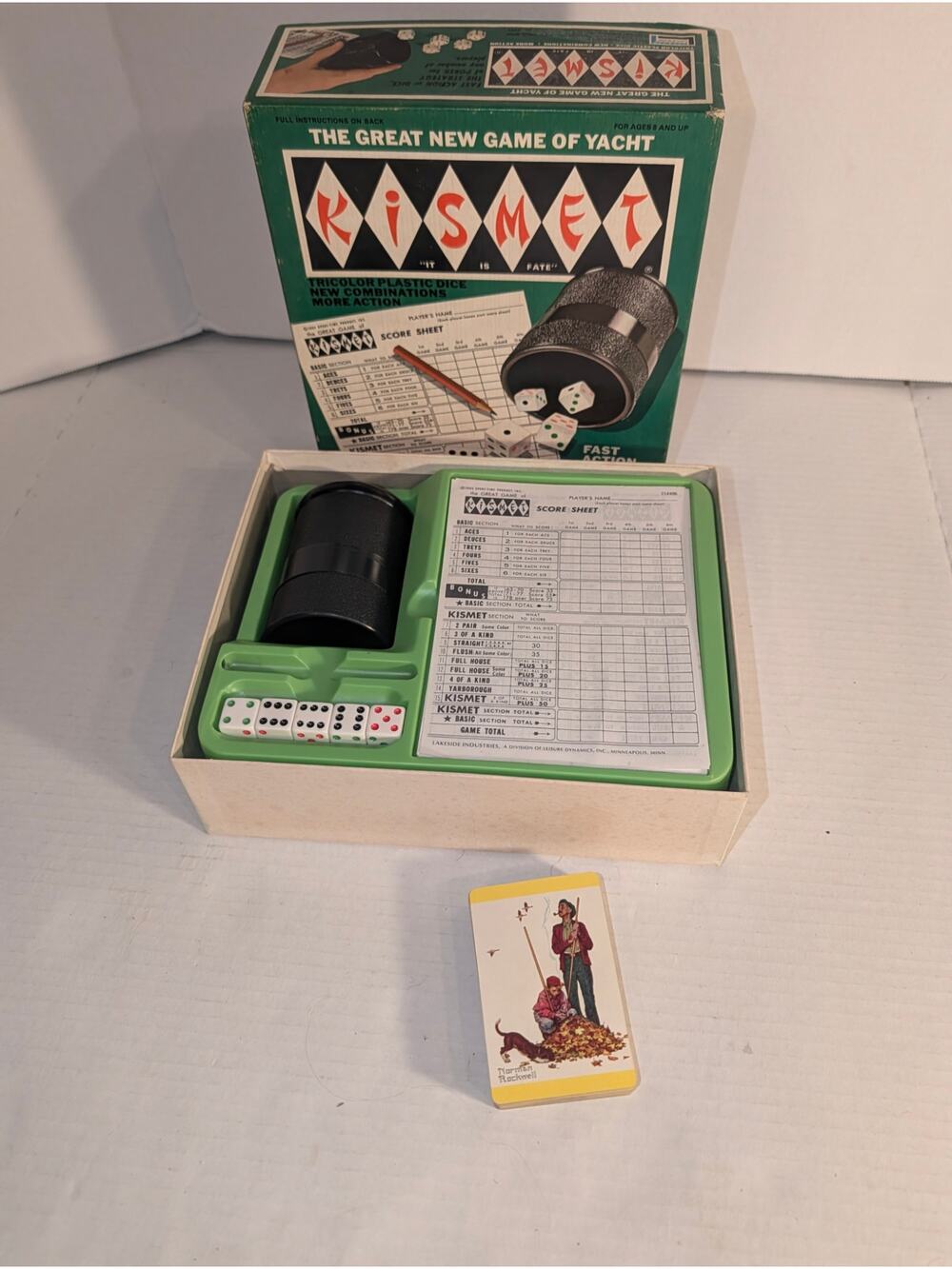 Vintage 1970 Kismet Board Game & Stardust Norman Rockwell Playing Cards